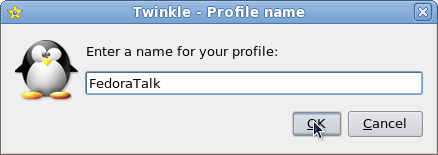Twinkle profile name